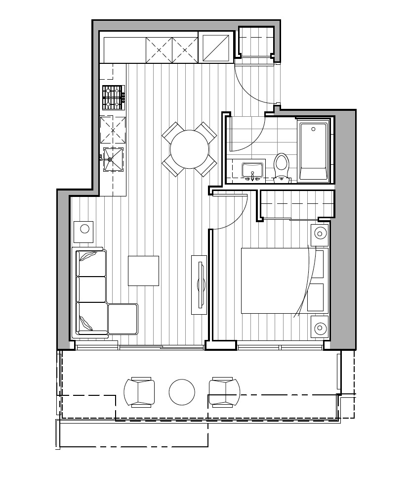 Typical 1 Bedroom floorplan