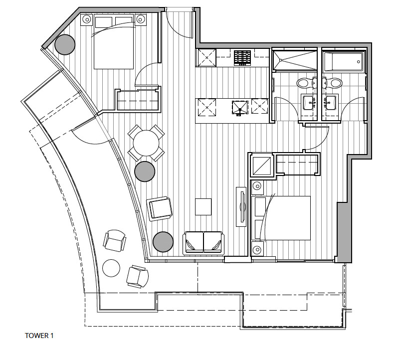 Typical 1 Bedroom floorplan